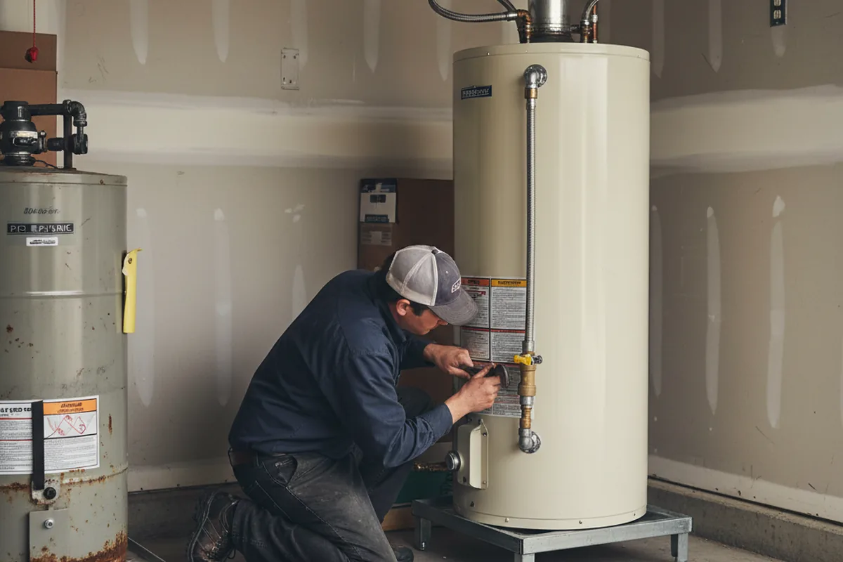 Water heater and shutoff valve replacement in Boring